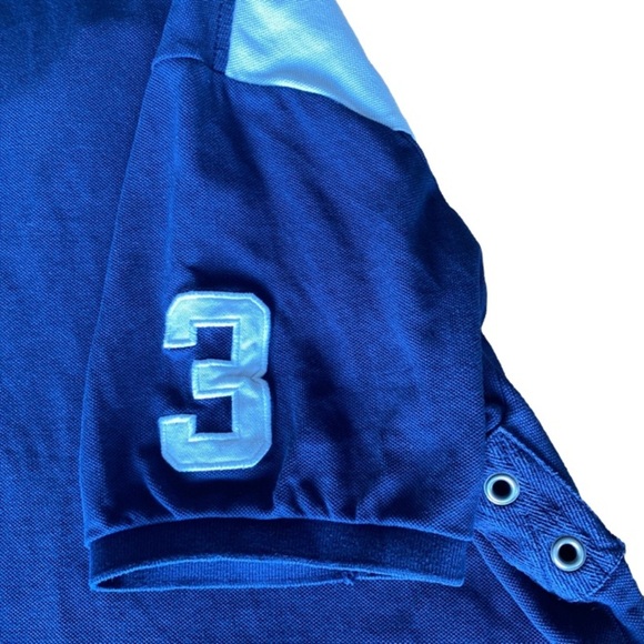 Polo by Ralph Lauren Blue White Short Sleeve Polo Tee T-Shirt Top Men's XXL - Picture 3 of 9